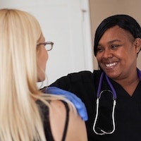 Addiction Specialists - Image of a team member showing real care